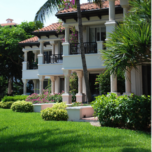 a house with a lush yard