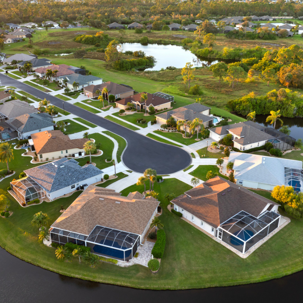 a neighborhood from above